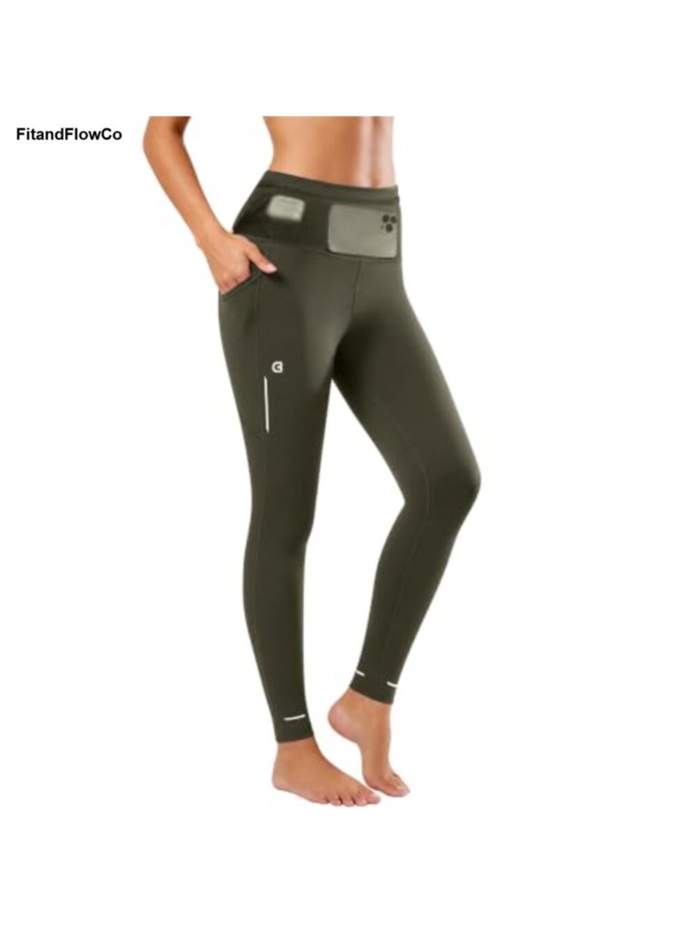 High Waisted Compression Running Leggings Nylon Spandex Workout Yoga Pants